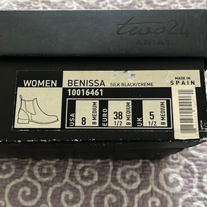 Ariat Benissa black leather boot .  Worn once .  Be the belle of the stables